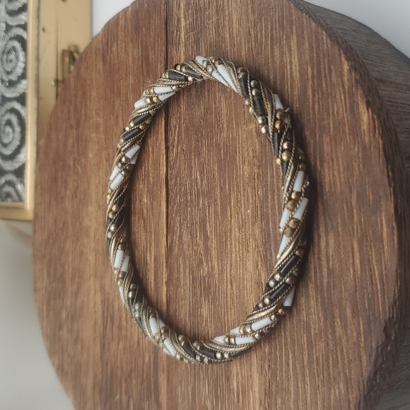 B2139 braided‎ dark academia luxe bracelet - Picture 1 of 2